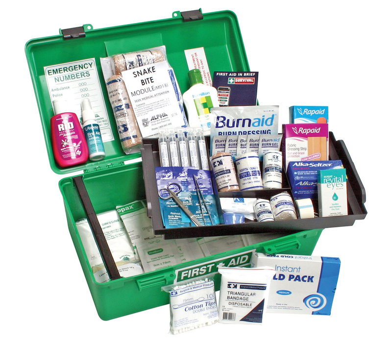 A set of caravan first aid kits